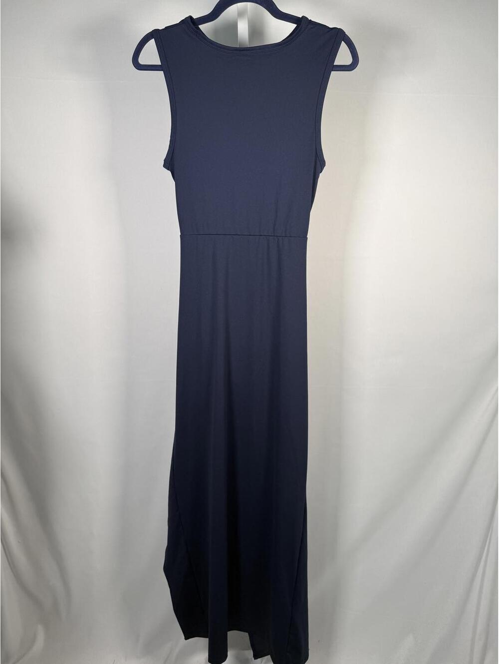 NWT Halara Round Neck Cut Out Ruched Drawstring Hem Bodycon Maxi Dress Size M - Picture 5 of 9